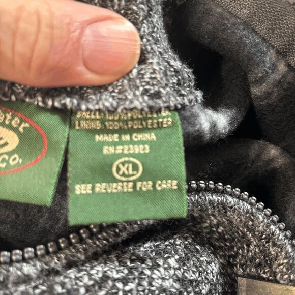 Stillwater Supply Co Sweater Mens XL Charcoal 1/4 Zip Pullover Plaid Lined EUC - Picture 4 of 6